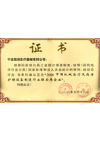 beat365 手机版官方网站_2006中国机械治疗及病房护理设备制造行业排头兵企业